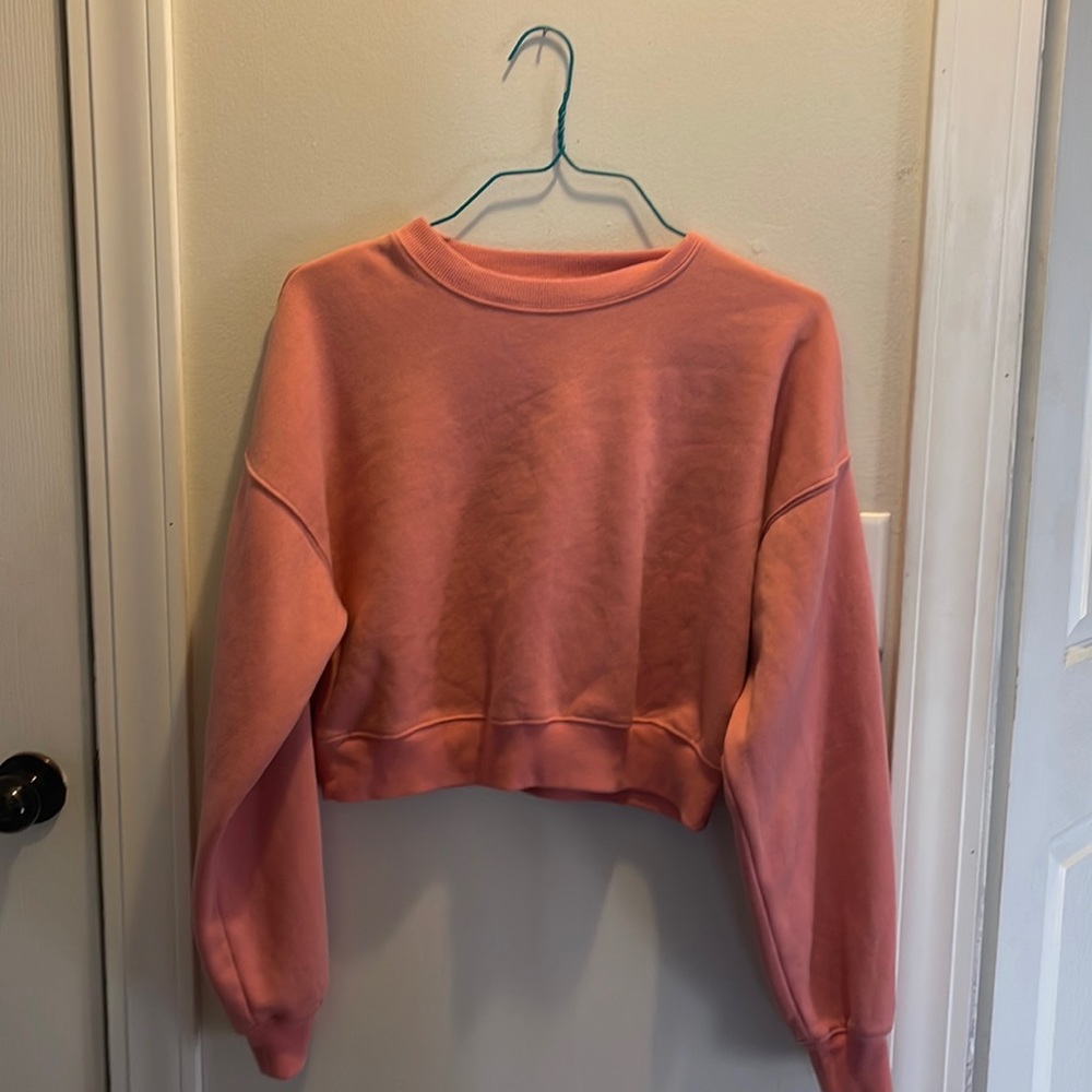 pink crewneck